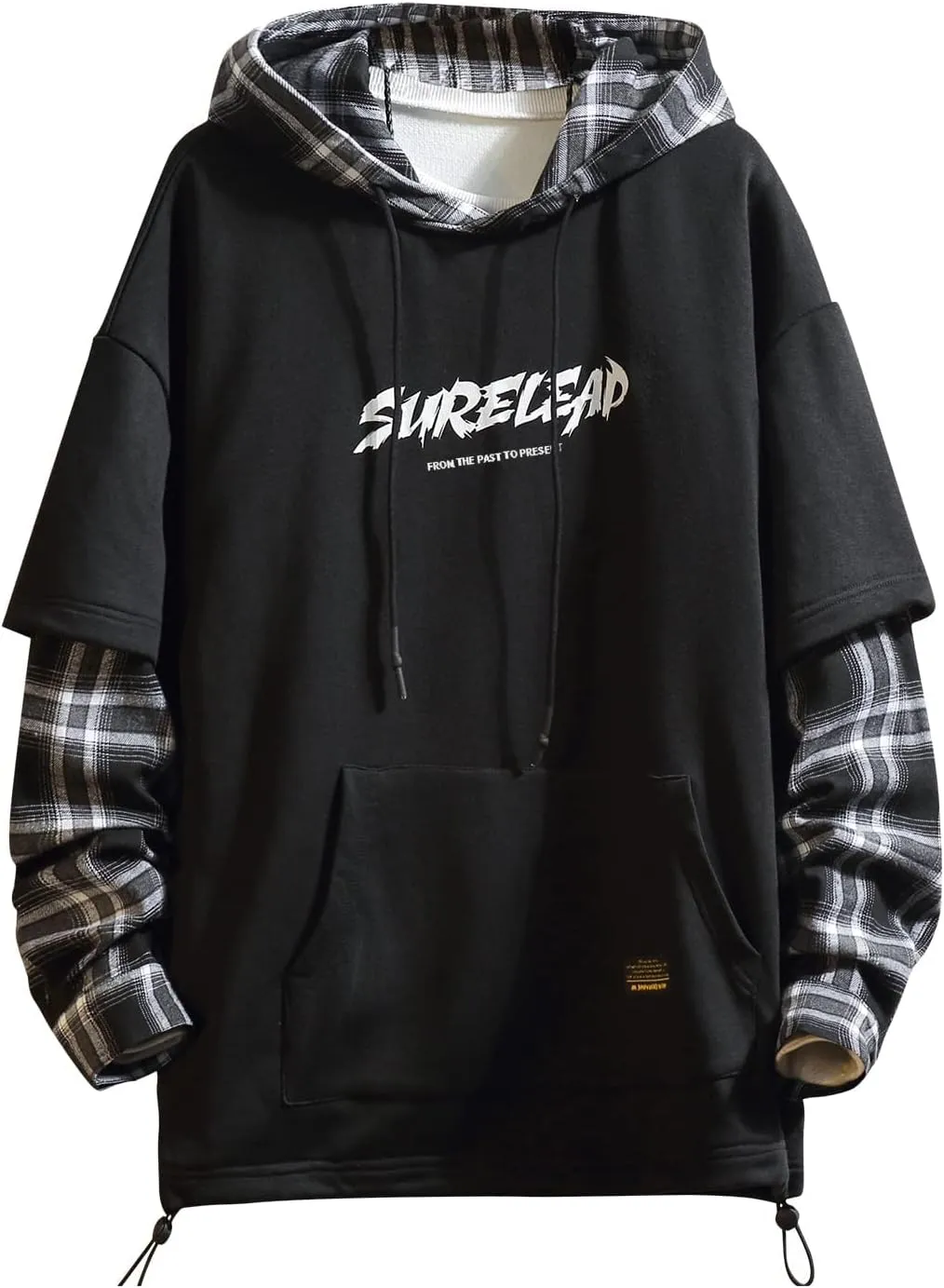GURUNVANI Japan Style Patchwork Hoodies Men Characters Streetwear Hoodie Men Sweatshirt