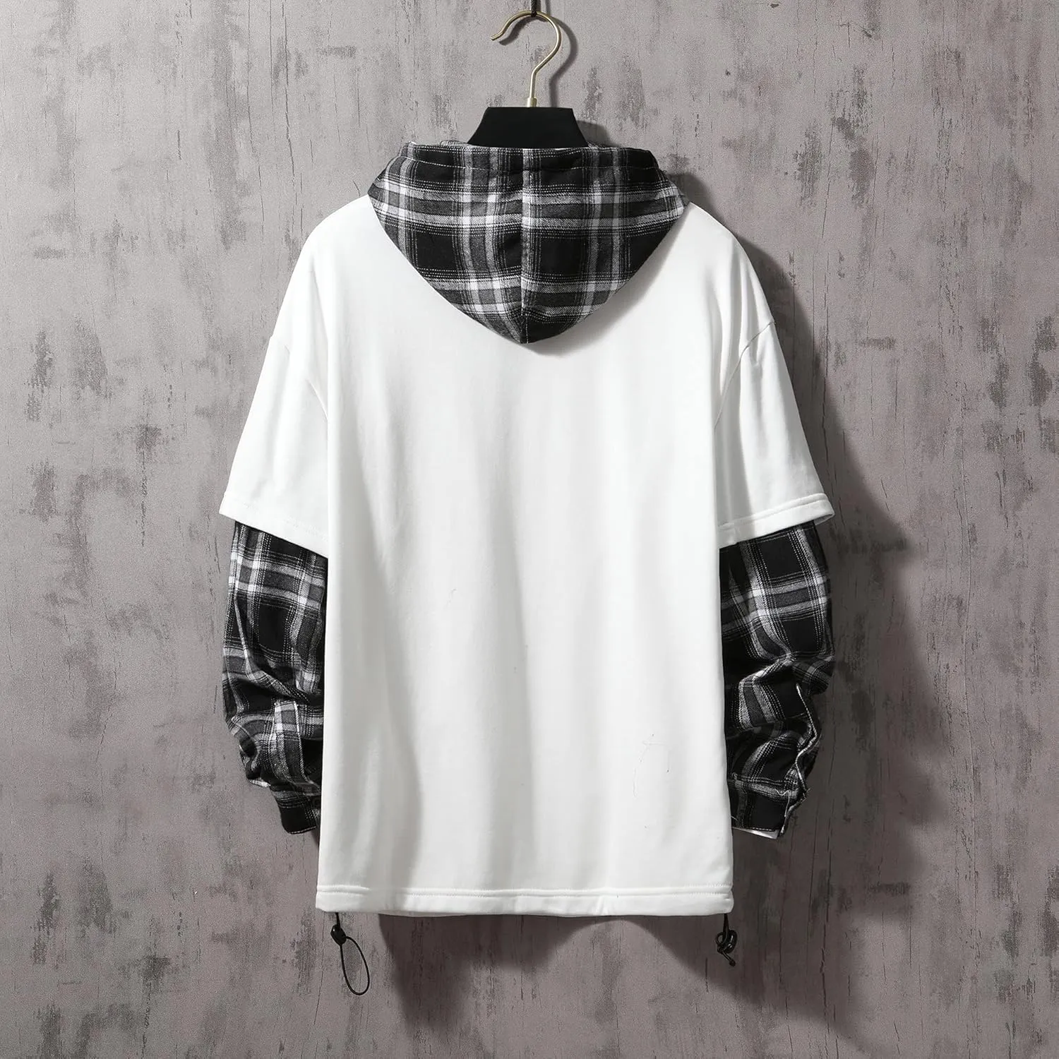 GURUNVANI Japan Style Patchwork Hoodies Men Characters Streetwear Hoodie Men Sweatshirt