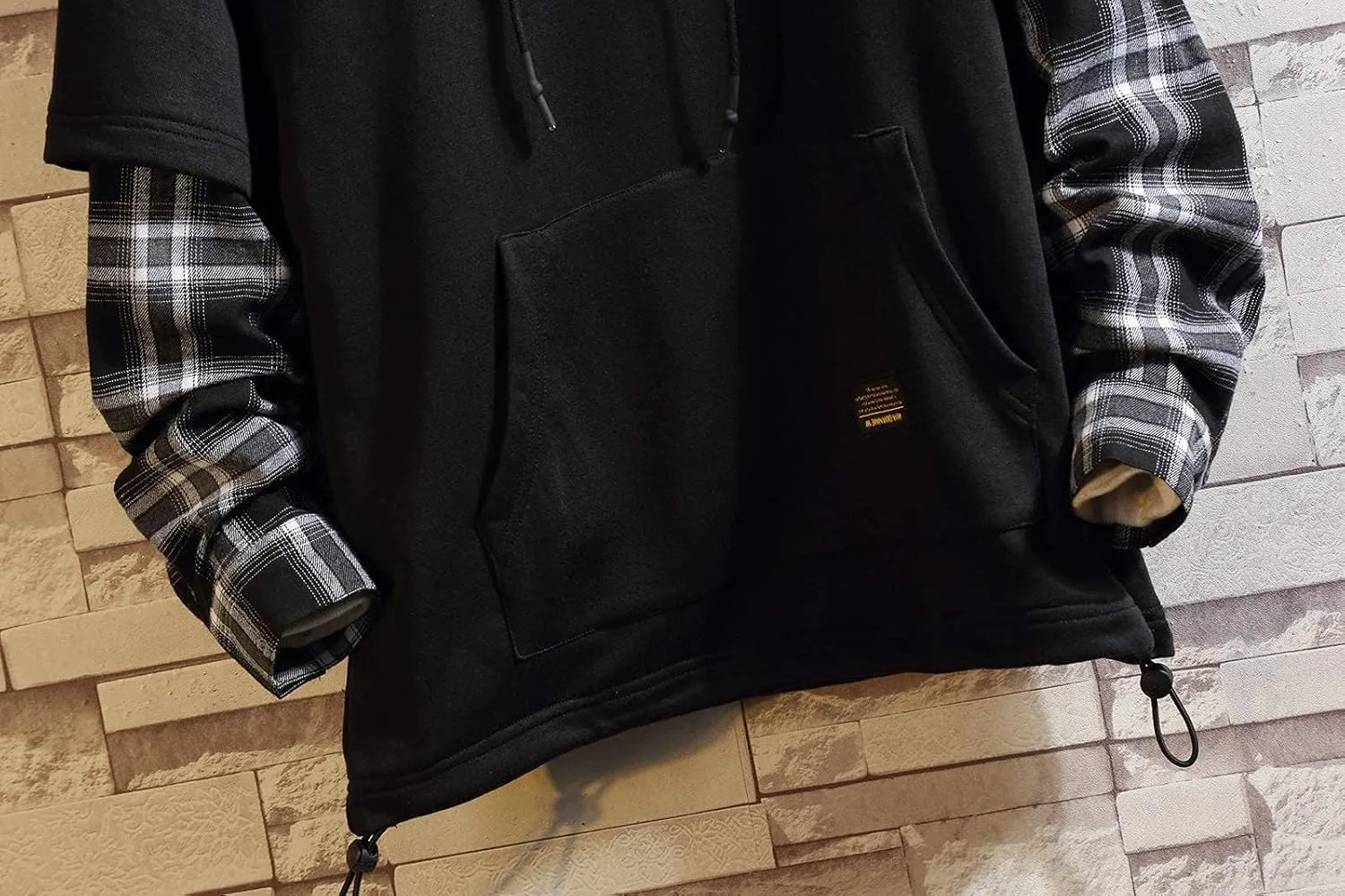 GURUNVANI Japan Style Patchwork Hoodies Men Characters Streetwear Hoodie Men Sweatshirt