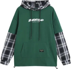 GURUNVANI Japan Style Patchwork Hoodies Men Characters Streetwear Hoodie Men Sweatshirt