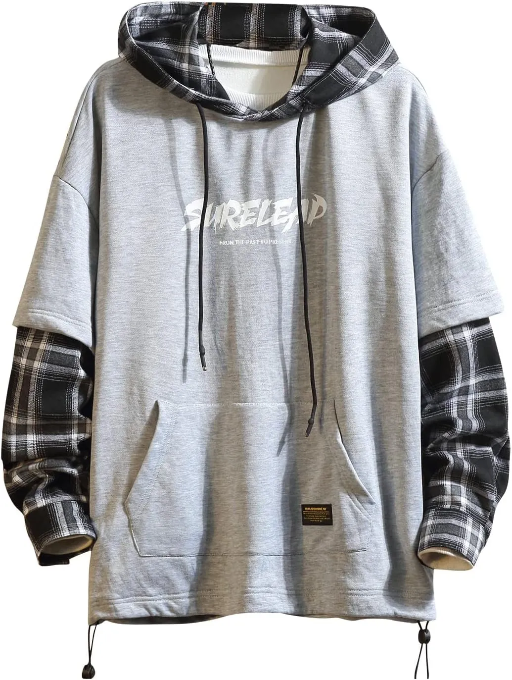 GURUNVANI Japan Style Patchwork Hoodies Men Characters Streetwear Hoodie Men Sweatshirt