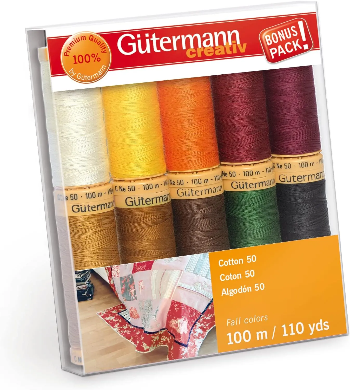 Guttermann Cotton Fall Thread Set, Assorted
