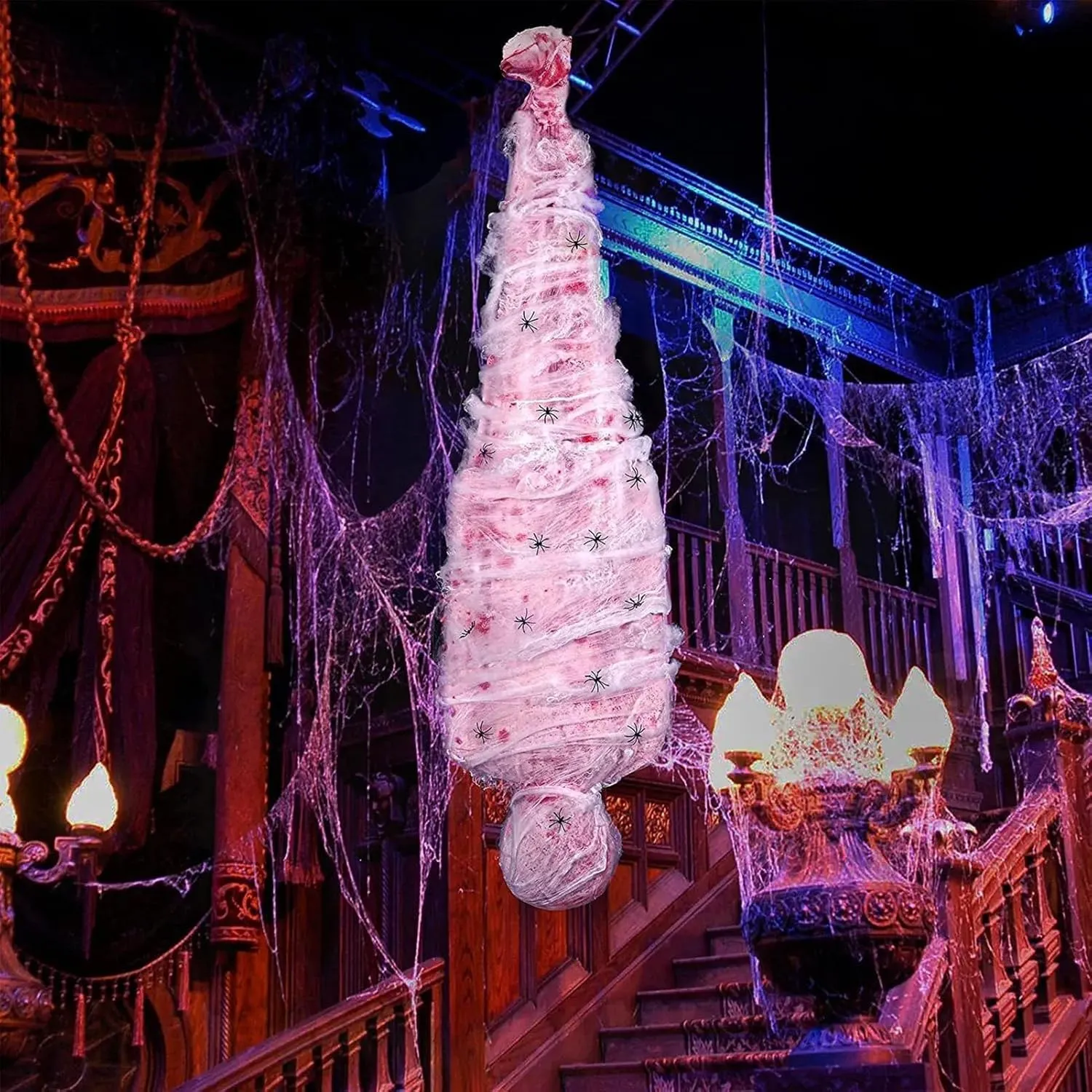 Halloween Decorations Dead Props,Scary Fake Corpse in Bag Hanging Decoration Creepy Halloween Photography Victim Prop Outdoor Indoor Patio Yard Creepy Prop Tree Haunted Patio Yard House Dec