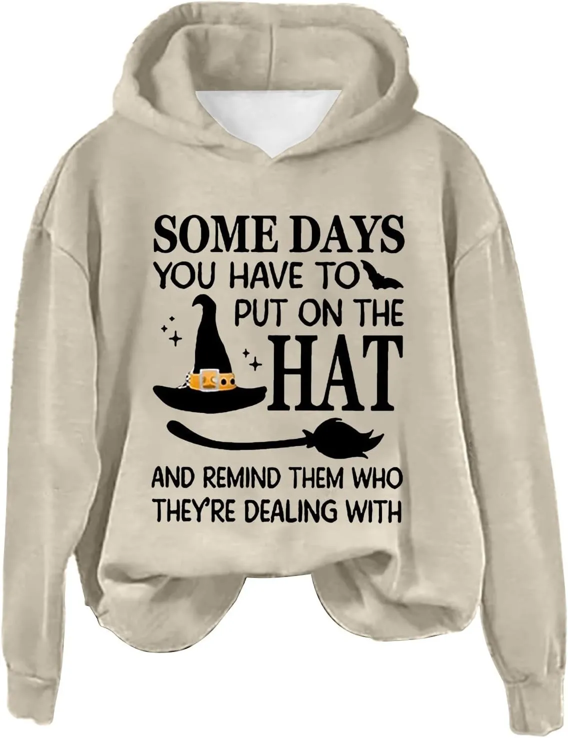 Halloween spooky Sweatshirts Women's Fashion Casual Letter Halloween Printed Round Halloween Cute Crewneck