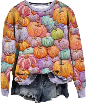 Halloween Sweatshirts Tops Fall Clothes 2024 Women's Yes I Can Drive Sweatshirts Casual Long Sleeve Crewneck for
