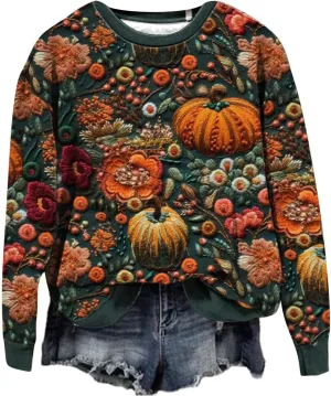 Halloween Sweatshirts Tops Fall Clothes 2024 Women's Yes I Can Drive Sweatshirts Casual Long Sleeve Crewneck for