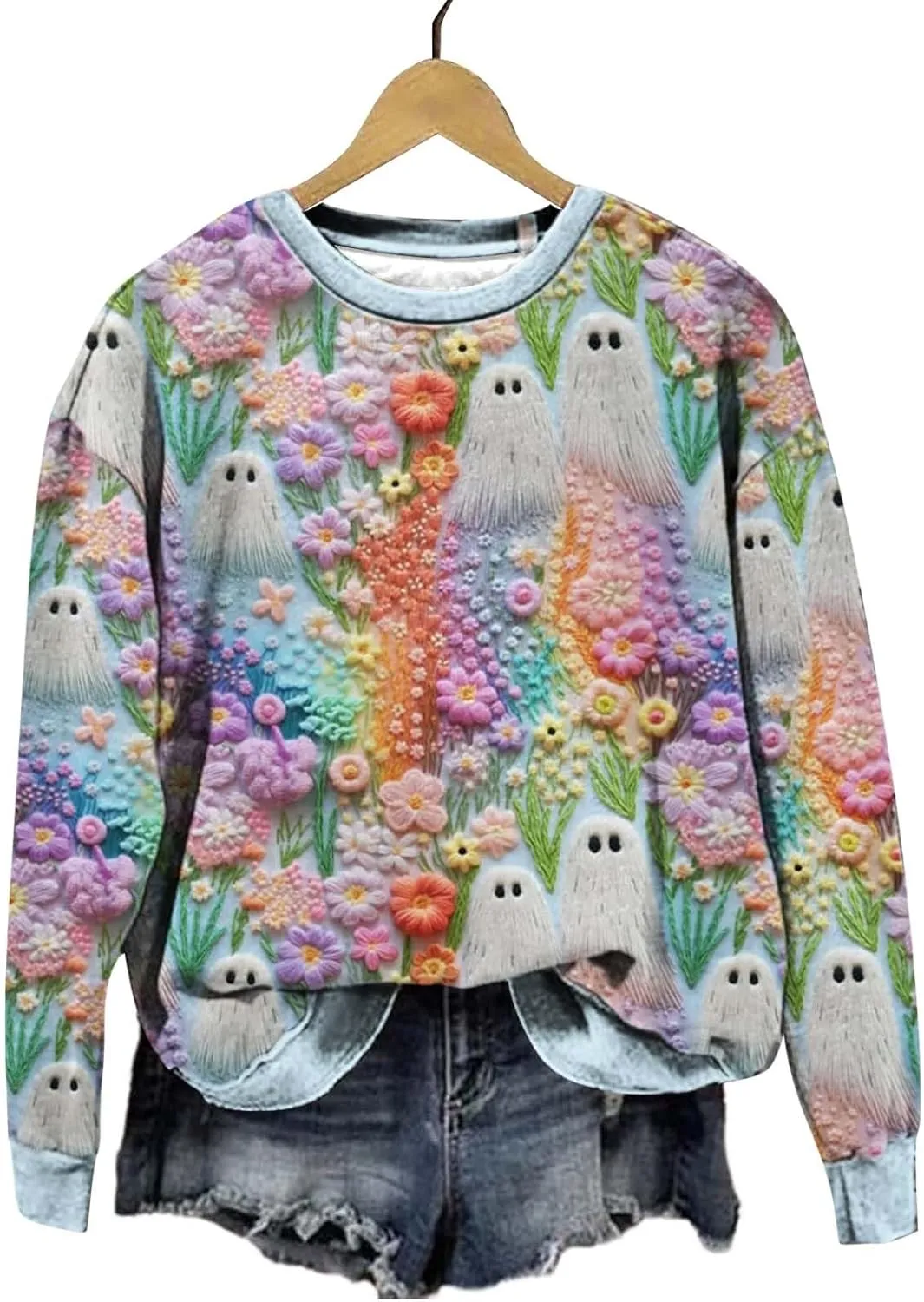 Halloween Sweatshirts Tops Fall Clothes 2024 Women's Yes I Can Drive Sweatshirts Casual Long Sleeve Crewneck for