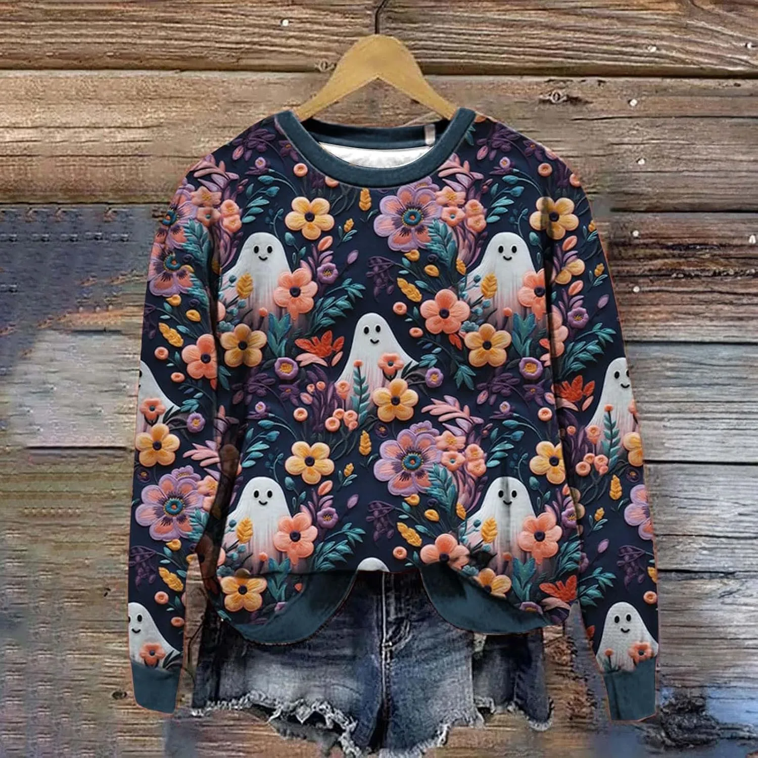 Halloween Sweatshirts Tops Fall Clothes 2024 Women's Yes I Can Drive Sweatshirts Casual Long Sleeve Crewneck for