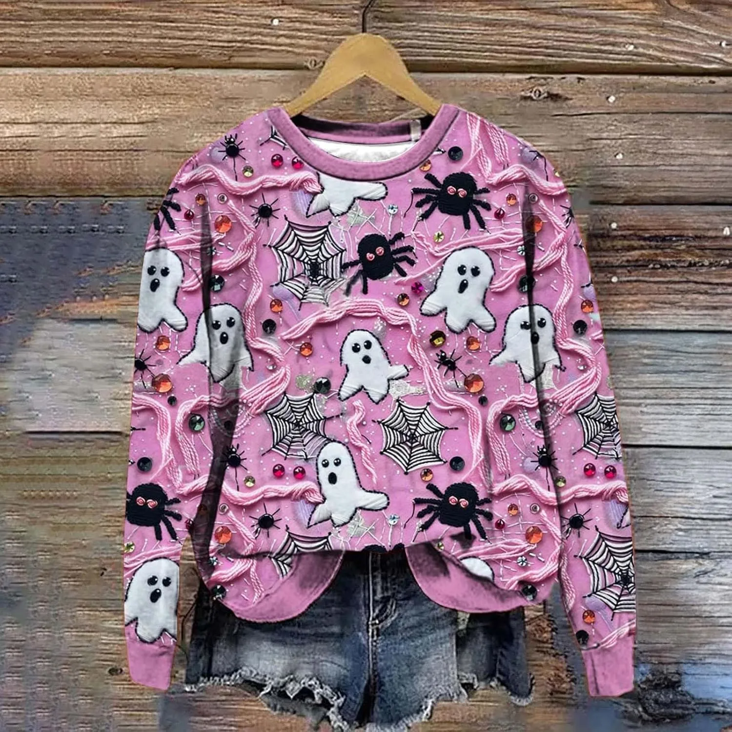Halloween Sweatshirts Tops Fall Clothes 2024 Women's Yes I Can Drive Sweatshirts Casual Long Sleeve Crewneck for