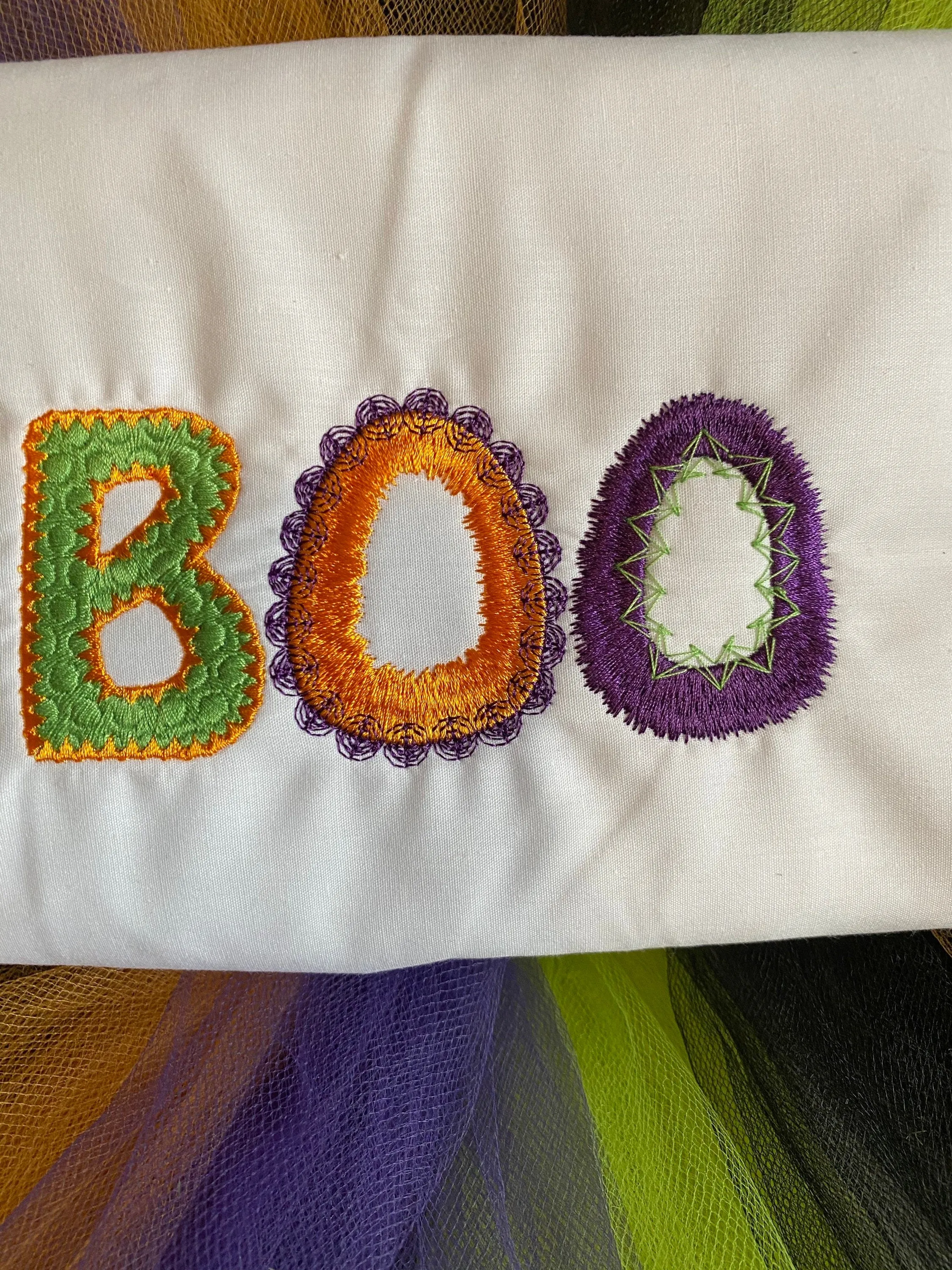 Halloween Tutu orange green purple black scary costume girls shirt t-shirt tee shirt October dress outfit embroidered BOO cute best seller