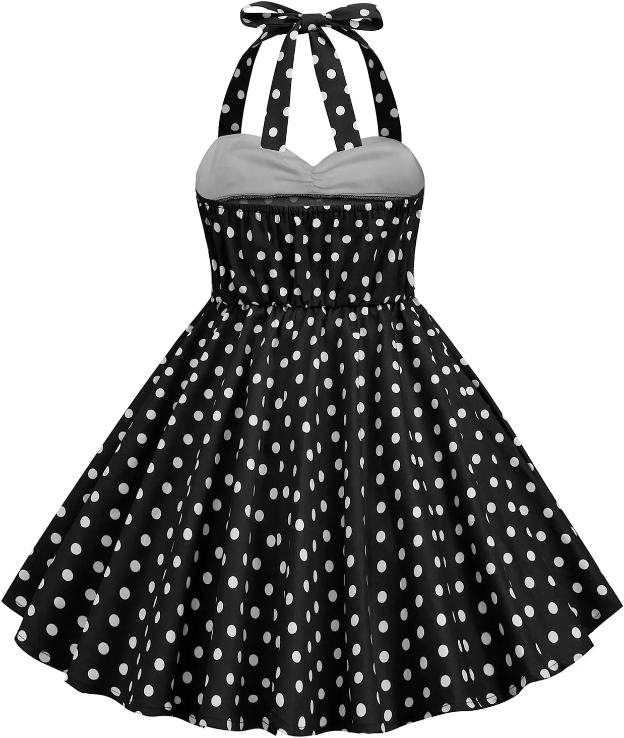 Halter Pinup Dresses for Girls 50s Pin up Dress Girls Retro Dress 1950s Vintage Dress Kids A line Party 50's Polka Dot Dress