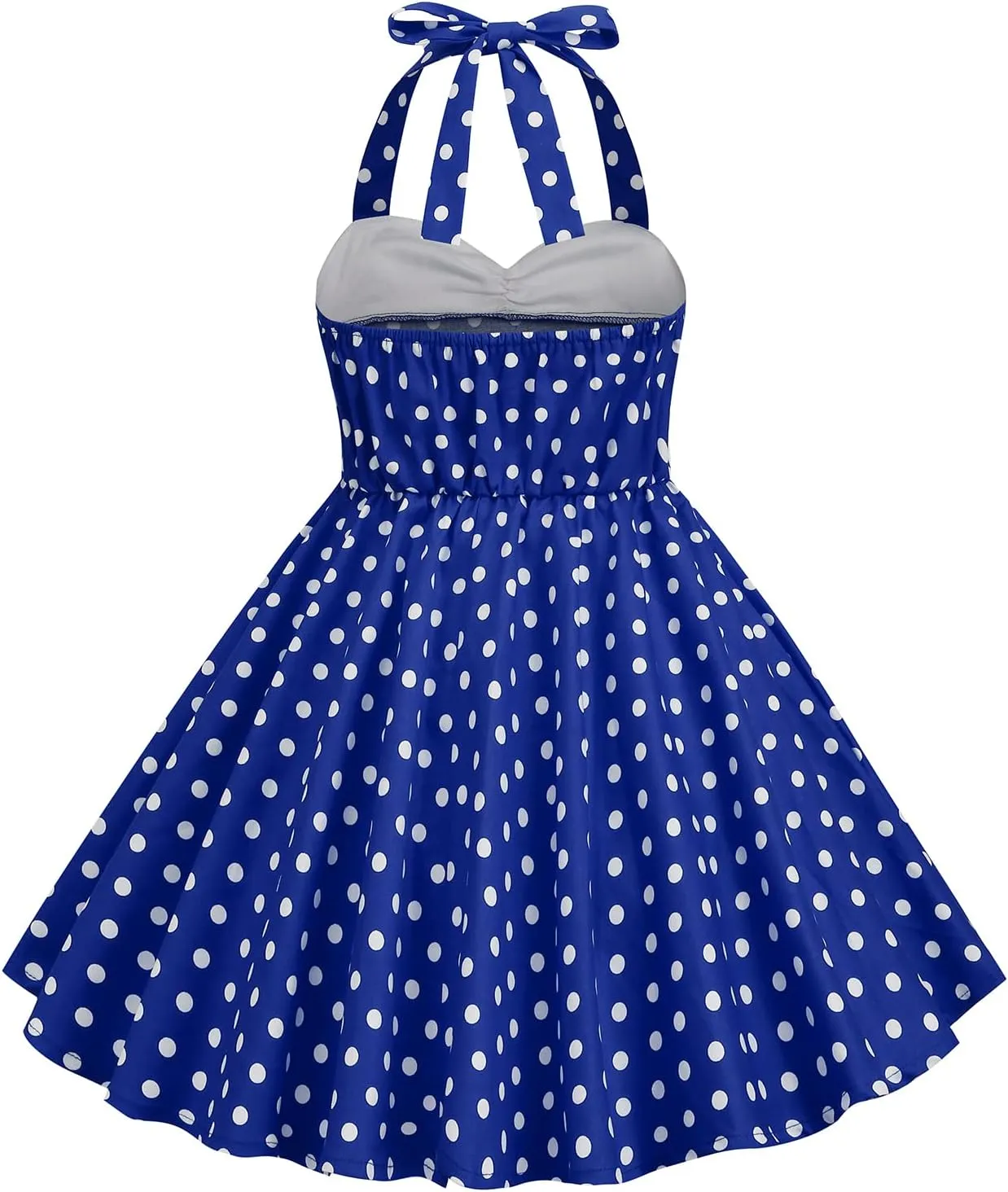 Halter Pinup Dresses for Girls 50s Pin up Dress Girls Retro Dress 1950s Vintage Dress Kids A line Party 50's Polka Dot Dress