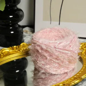 Hand Spun Yarn 50g/Skein Wool Cotton Mohair Acrylic with Hand Art Yarn Blended Yarn Colorful Handmade Knit Bag Hats Scarves (Kirapink, 4 Pack of 50g/Skein)