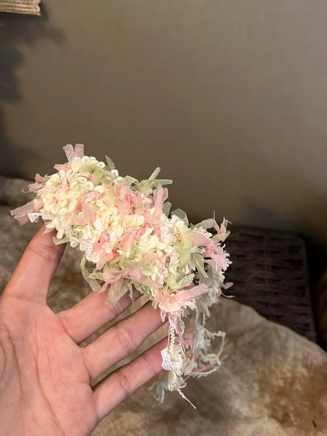 Hand Spun Yarn 50g/Skein Wool Cotton Mohair Acrylic with Hand Art Yarn Blended Yarn Colorful Handmade Knit Bag Hats Scarves (Light Pink, 4 Pack of 50g/Skein)