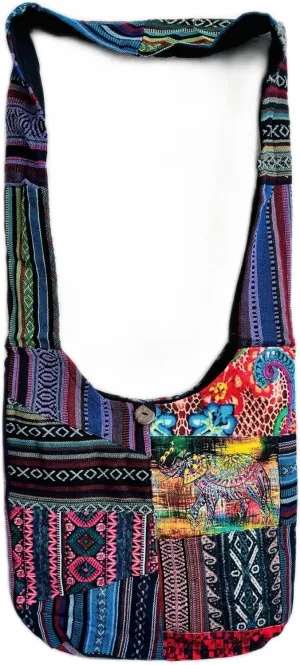 Handmade Multicolor Cotton Patchwork Crossbody Bag