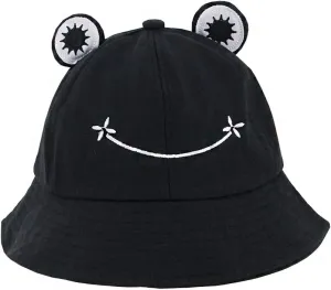 Haoohu Adults Frog Cotton Bucket Cap - Fisherman Beach Festival Sun Hat for Dress up Party
