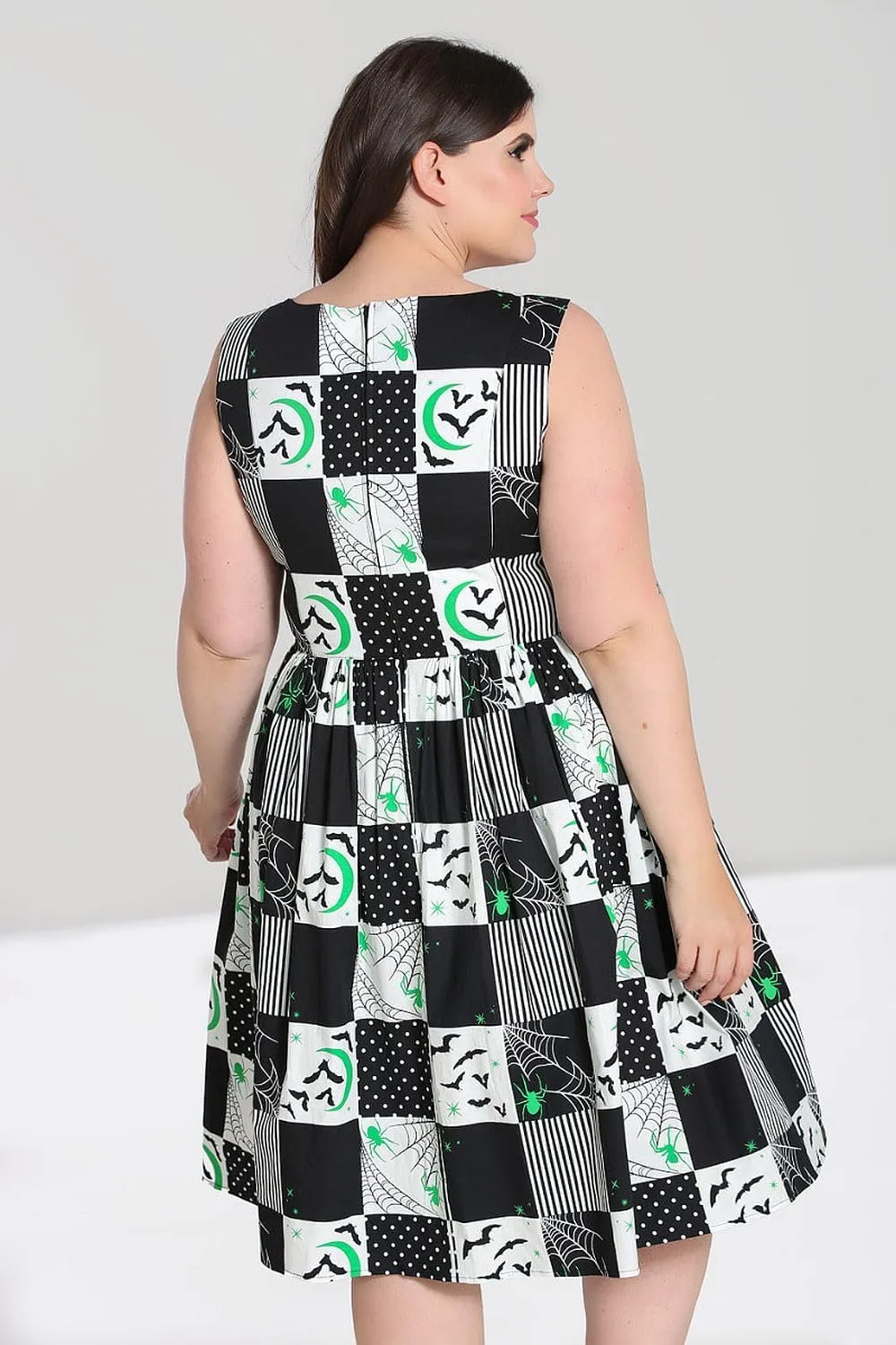 Hell Bunny Annie Bats and Spider Moon Gothic Wicca Witchcraft 50's Dress