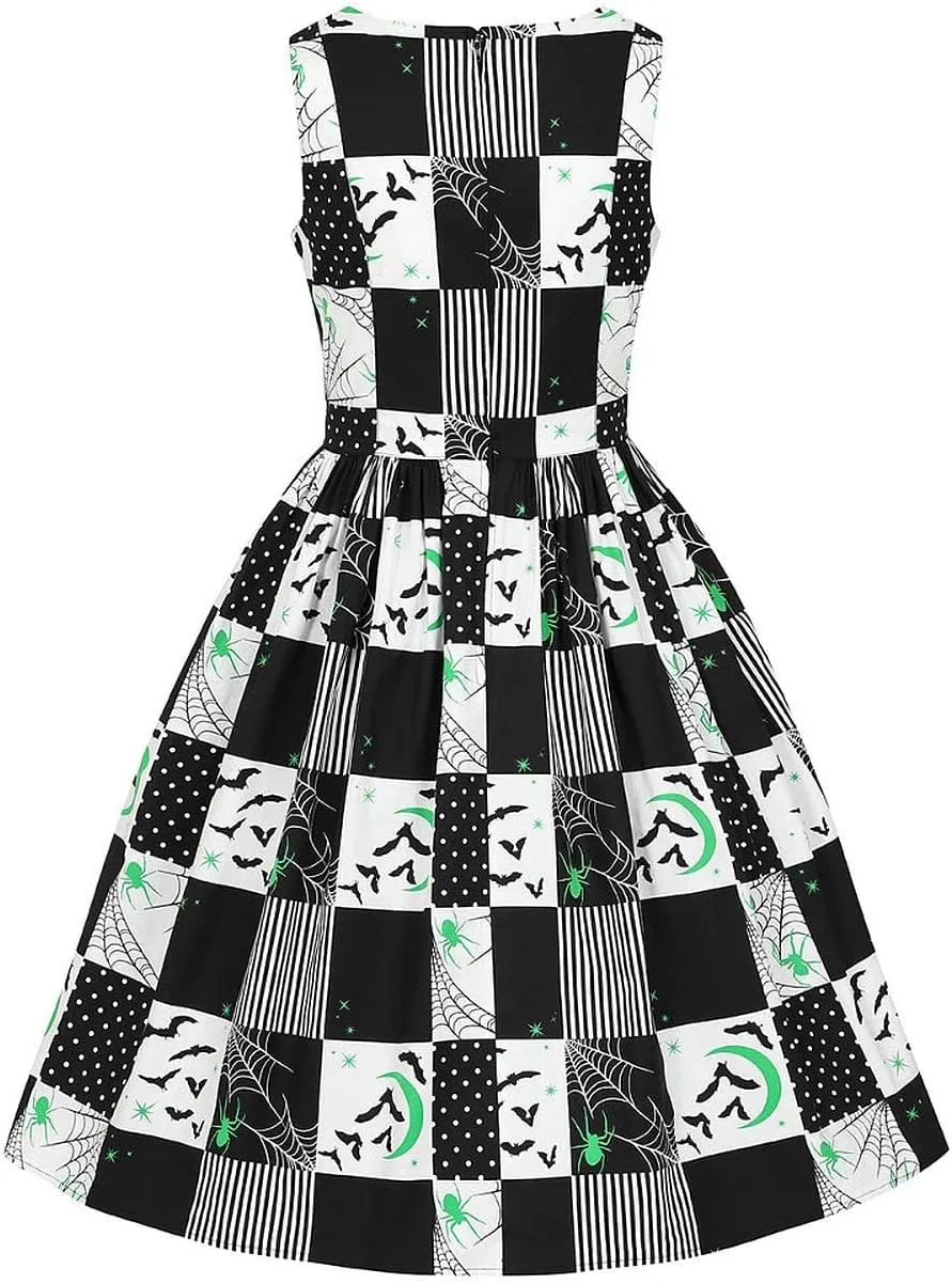 Hell Bunny Annie Bats and Spider Moon Gothic Wicca Witchcraft 50's Dress