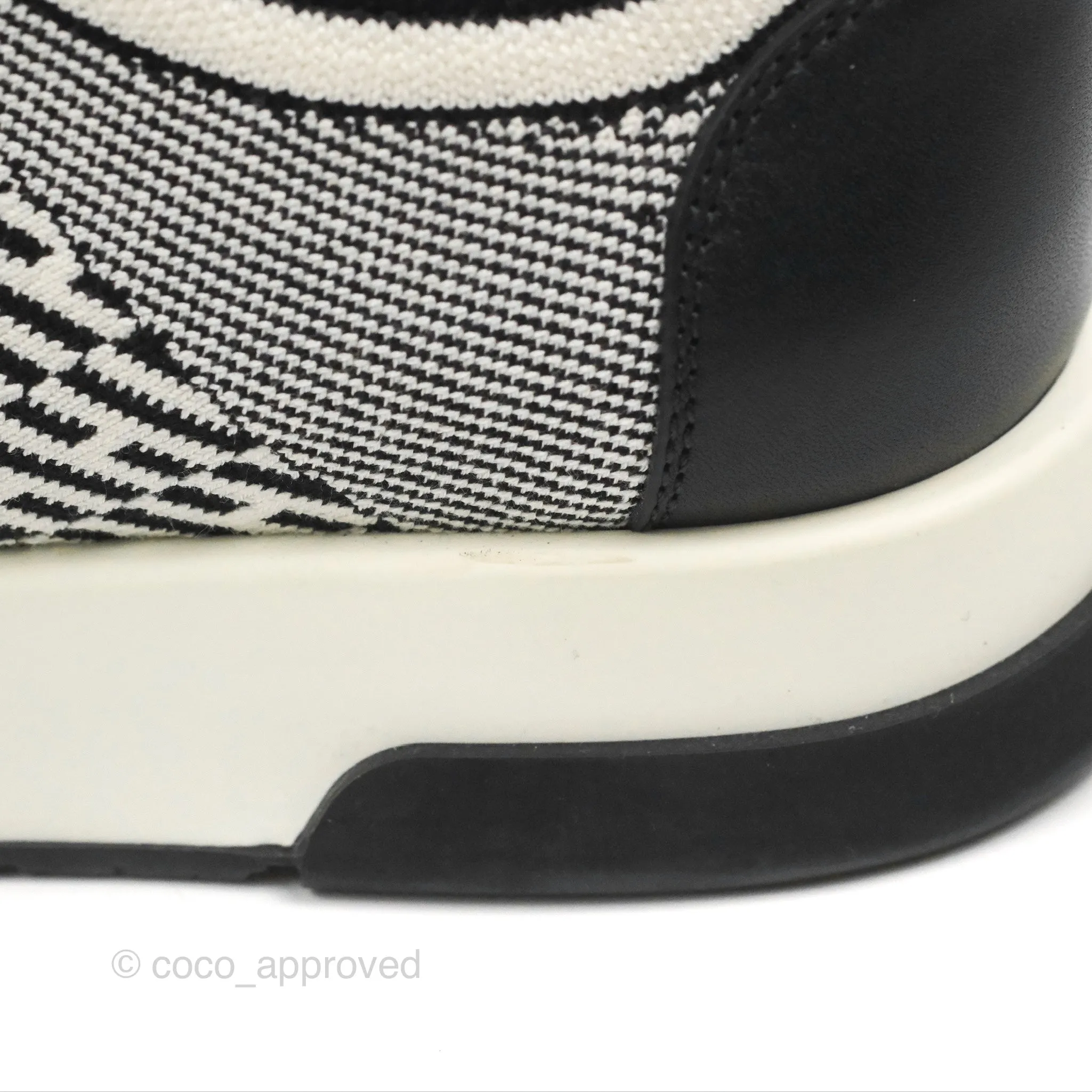 Hermès Addict Sneaker Knit/ Suede Black Size 37.5