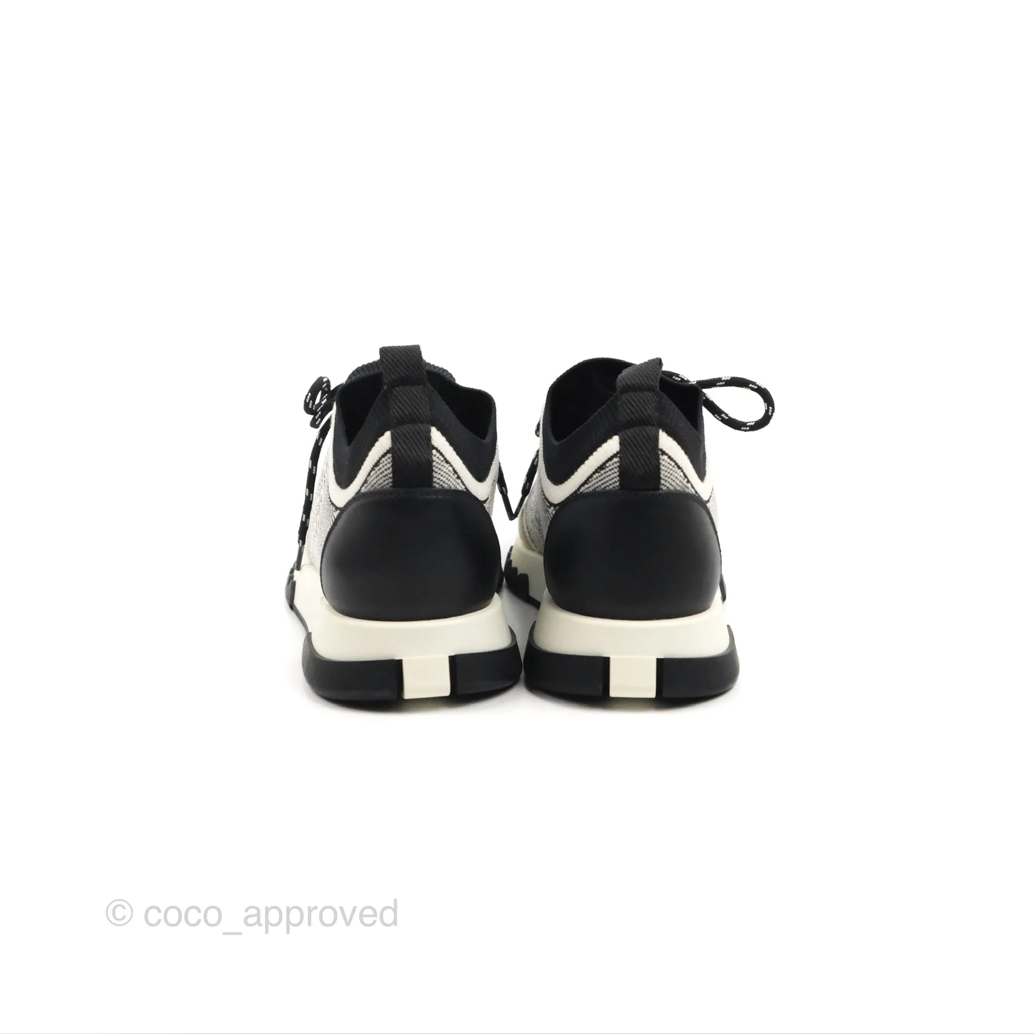 Hermès Addict Sneaker Knit/ Suede Black Size 37.5