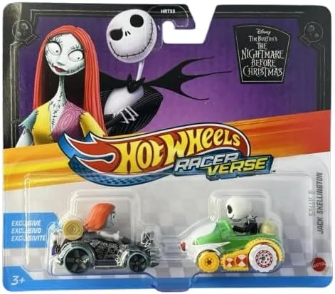 Hot Wheels Nightmare Before Christmas Sally & Jack Skellington 1:64 Scale Die-Cast Car Set