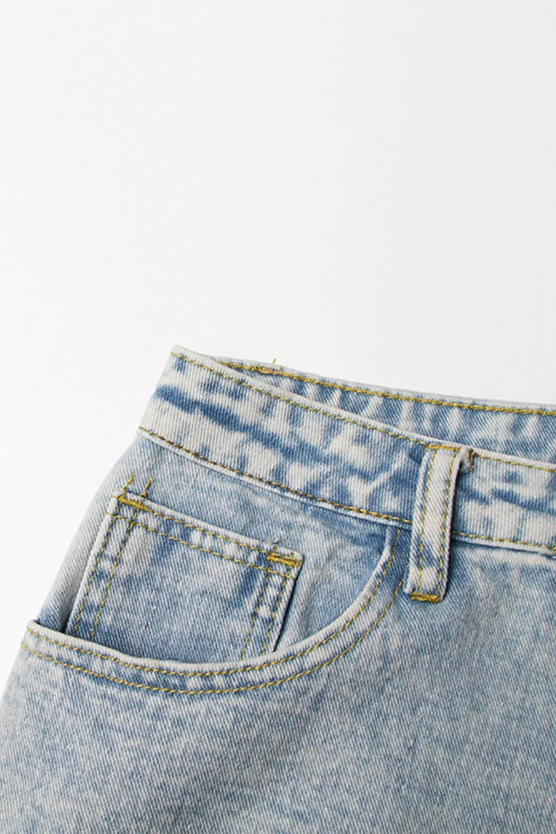 HPQ1054 Floral Ripped Pants