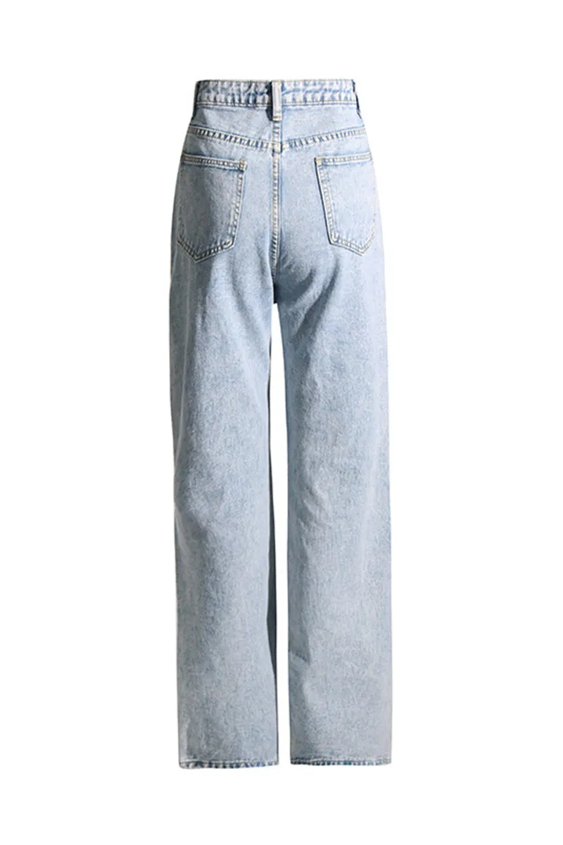 HPQ1054 Floral Ripped Pants