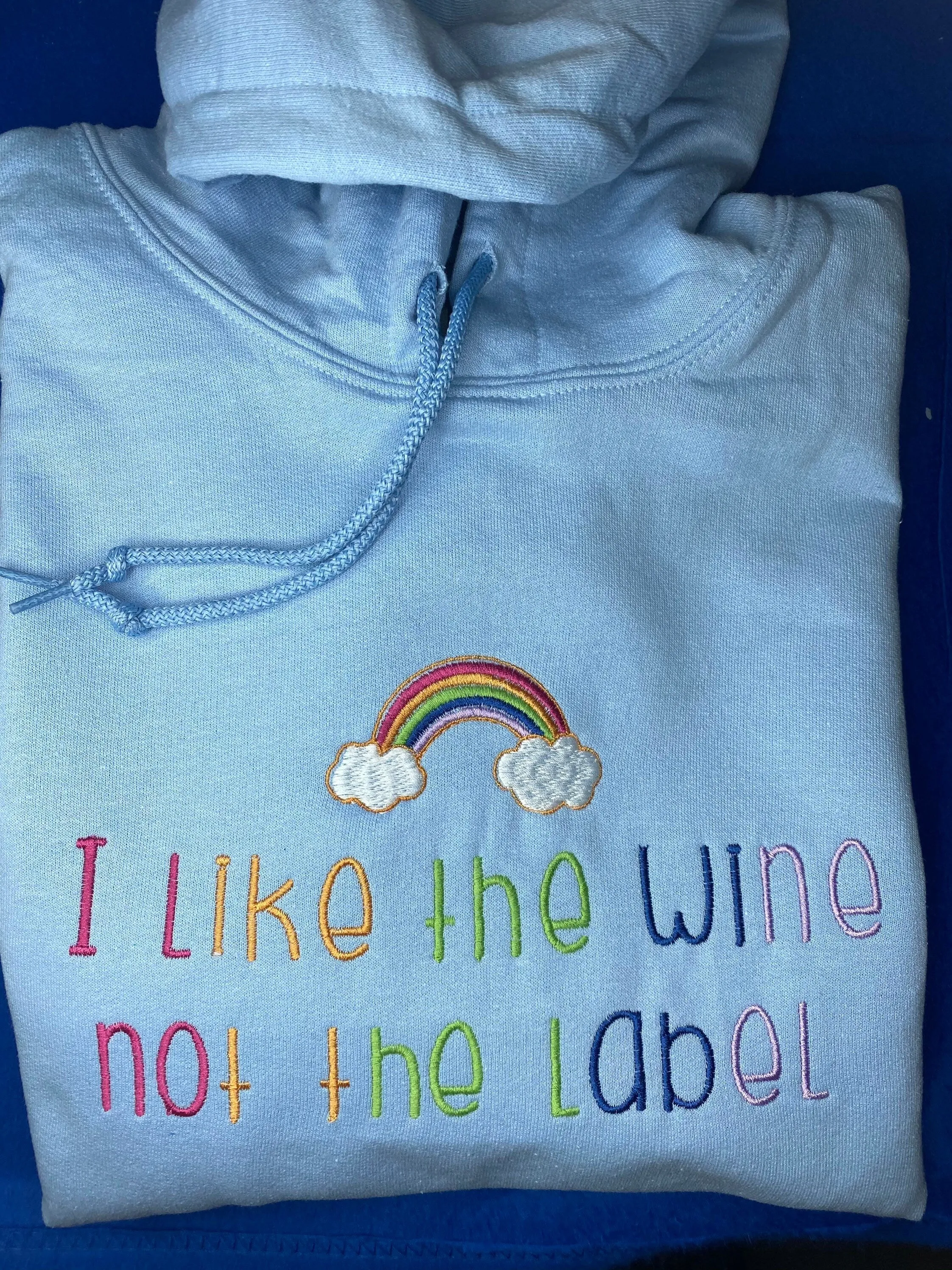 I like the wine not the label sweatshirt hoodie LGBTQ Rainbow warm pullover fleece gift present most popular best seller best selling gay