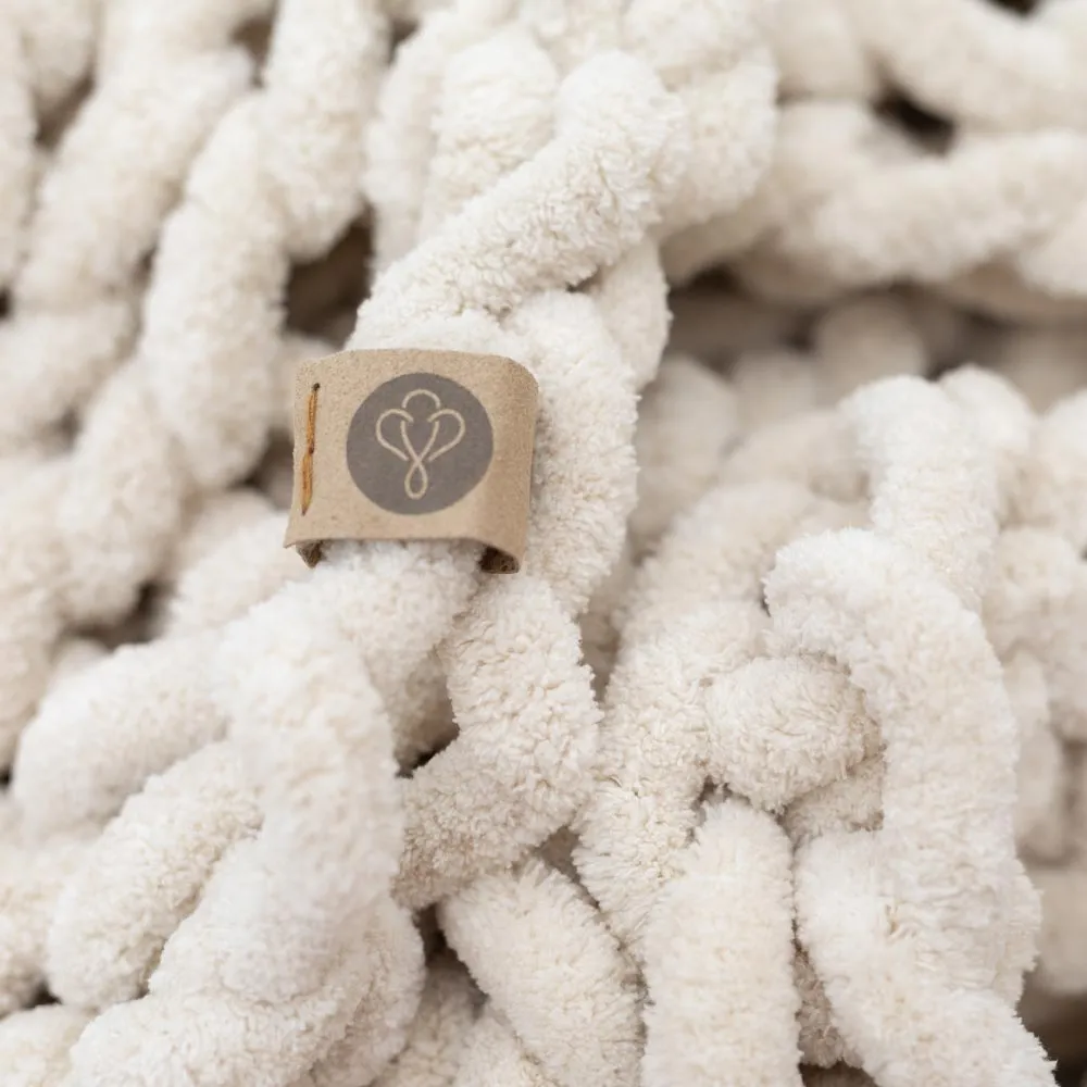 INFINITE CHUNKY KNIT BLANKET | MINKY | BIG - SAND by BIG LOViE
