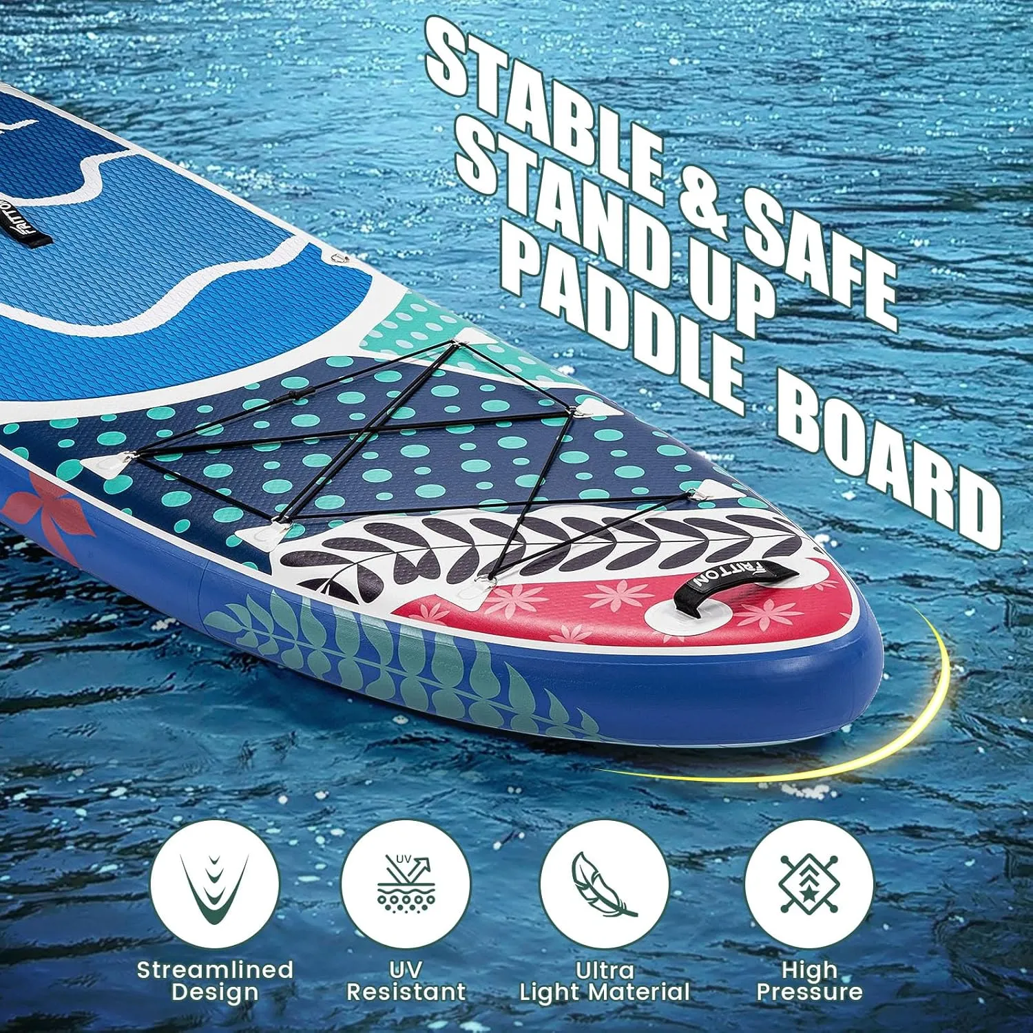 Inflatable Paddle Boards for Adults, 11' Stand Up Paddle Board with Premium SUP Accessories, Stand-up Paddleboards with Wider Anti-skid Deck & 350 LBS Capicity, SUP Board Suitable for All Skill Levels