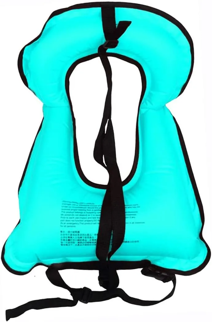 Inflatable Snorkel Vest for Kids, Portable Snorkeling Jackets for 50-110 lbs Boys & Girls