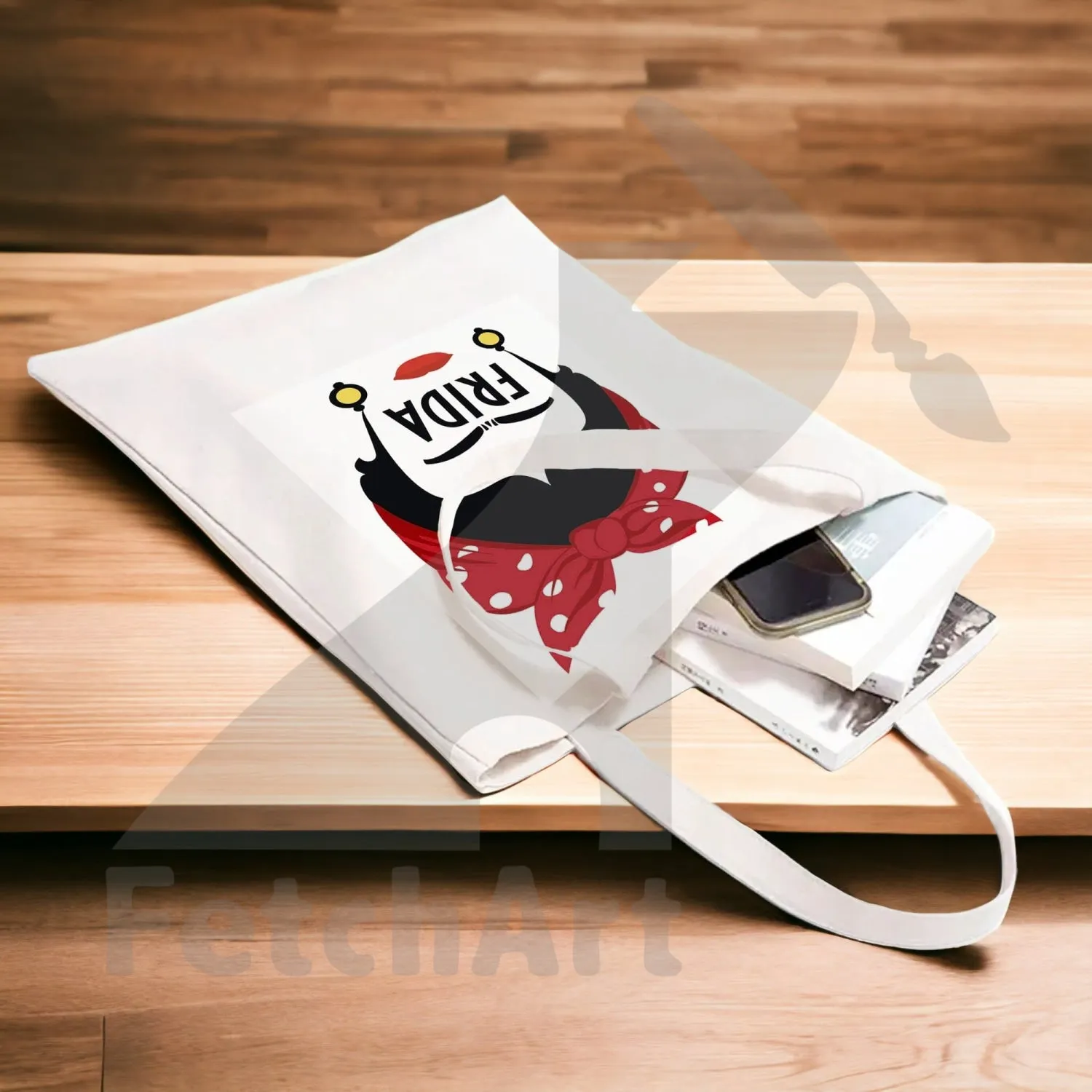 Inspiring Frida Kahlo Print Tote Bag - Iconic Artist Design | Artistry On-The-Go