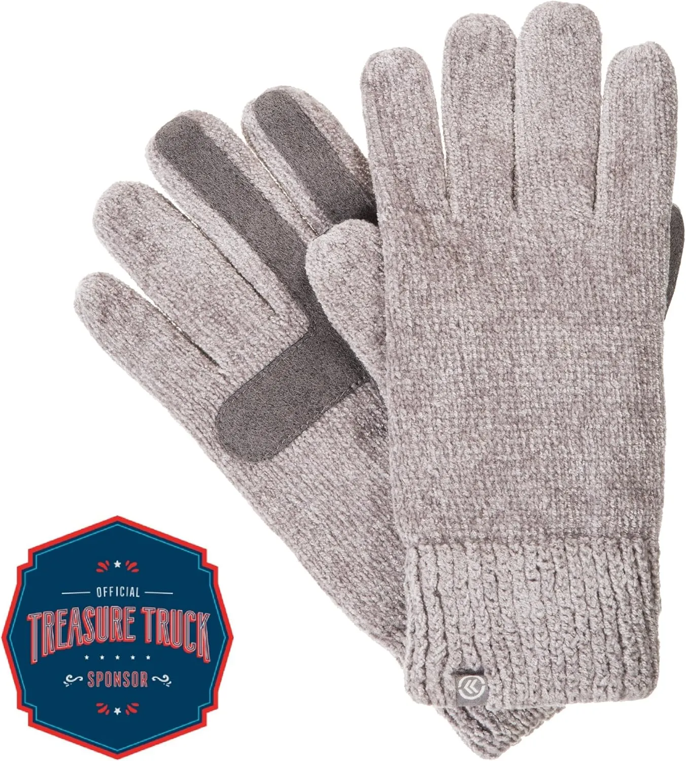 Isotoner Women's Solid Chenille Knit Gloves with Smartouch Technology