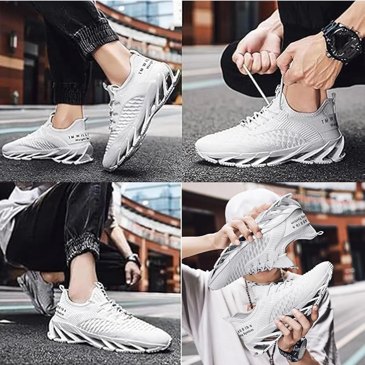 Jfxgjuv Luniva Shoes, Height Boosting Shoes for Men, Mens Walking Shoes Breathable Knit Slip On Sneakers Lightweight Athletic Gym Shoes