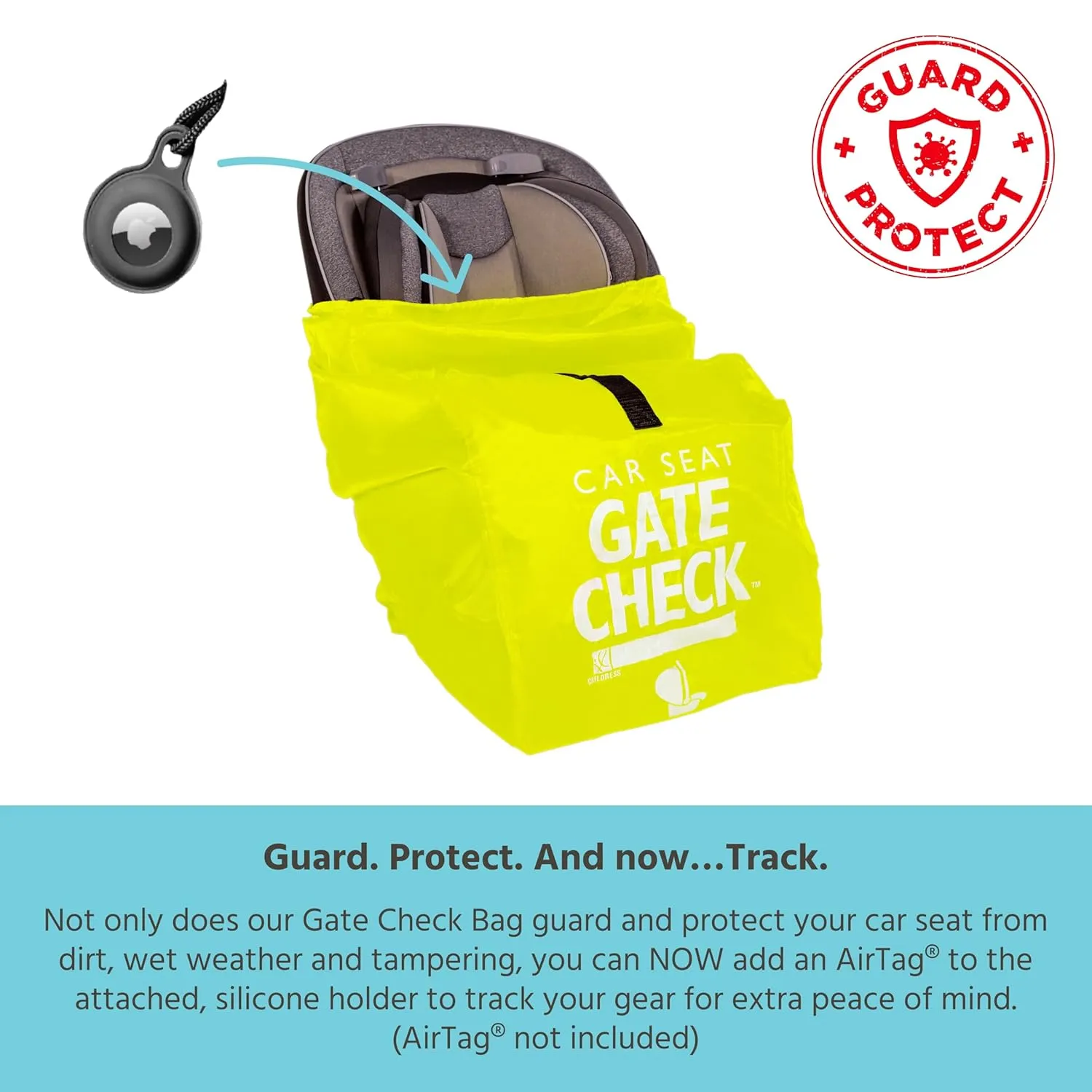 J.L. Childress Gate Check Bag for Car Seats - Travel Bag for Airplane - Fits All Baby Car Seats, Infant Carriers & Child Booster Seats