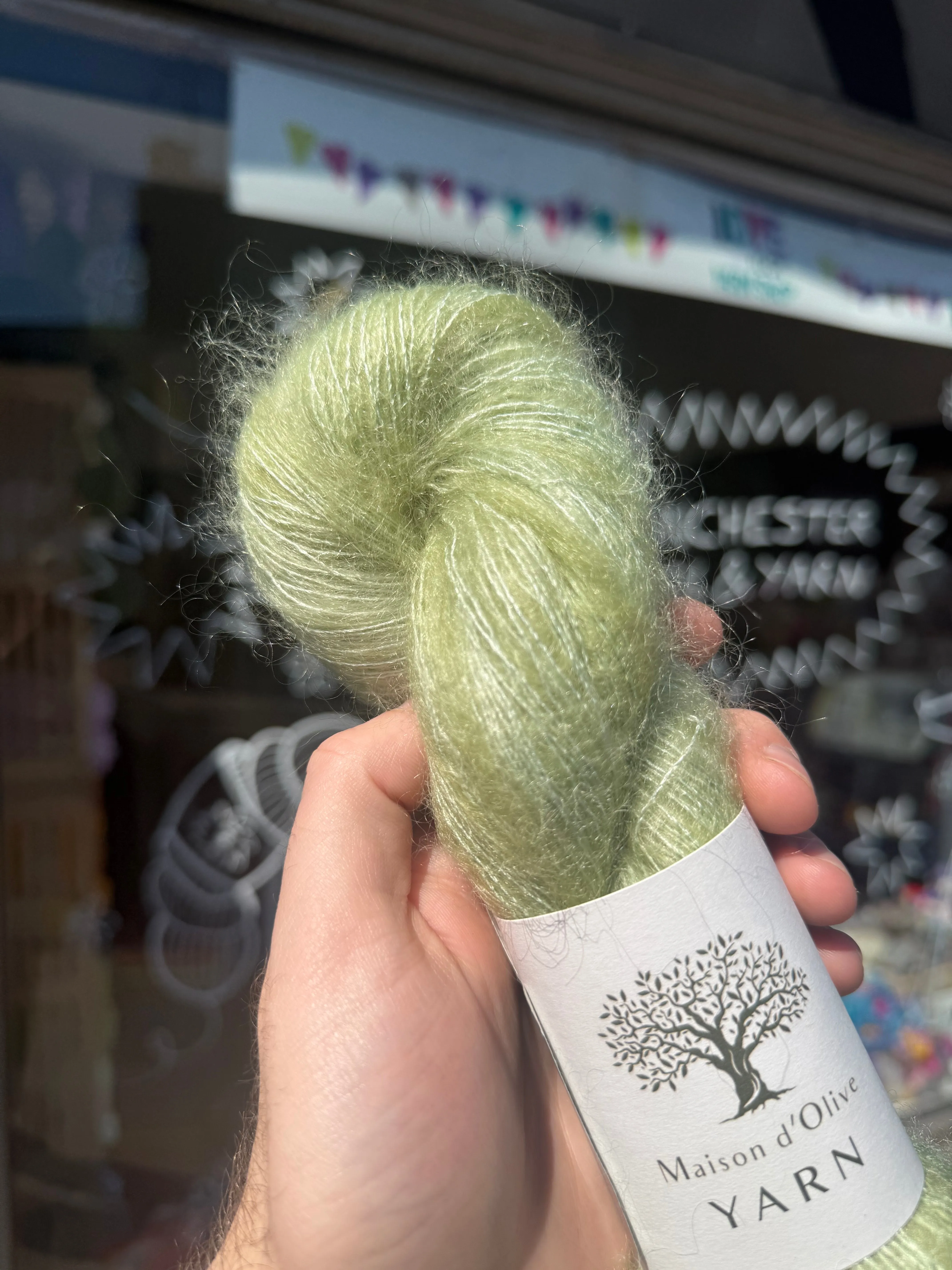 Kid-Silk Mohair from Maison d'Olive | Pistachio