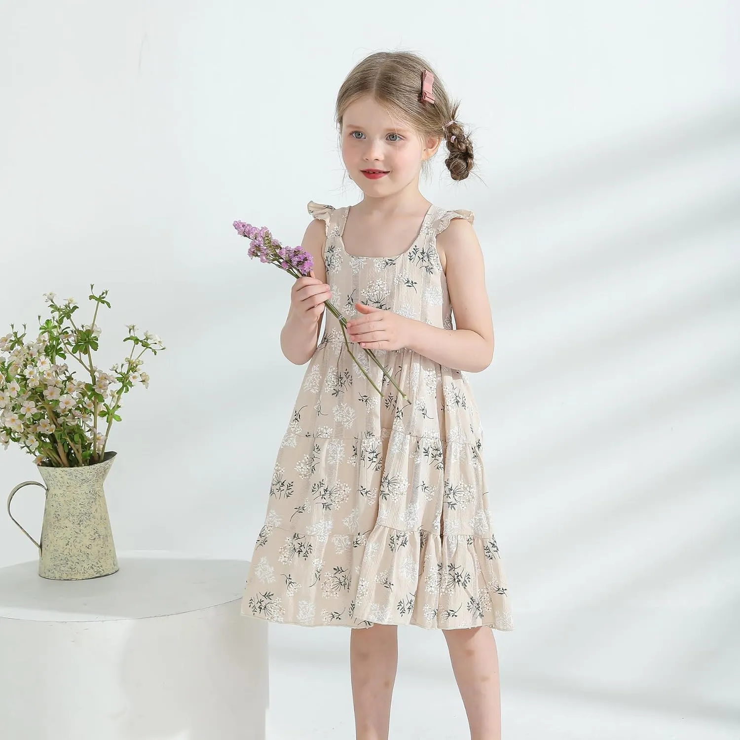 Kids Toddler Baby Girls Rainbow Dress Princess Sleeveless Beach Butterfly Sundress