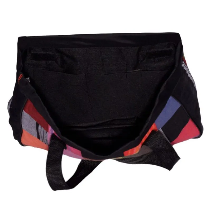 Kikoy Patchwork Bag - Black