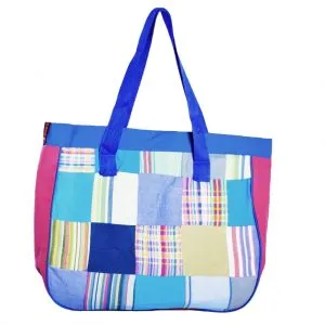Kikoy Patchwork Bag - Black