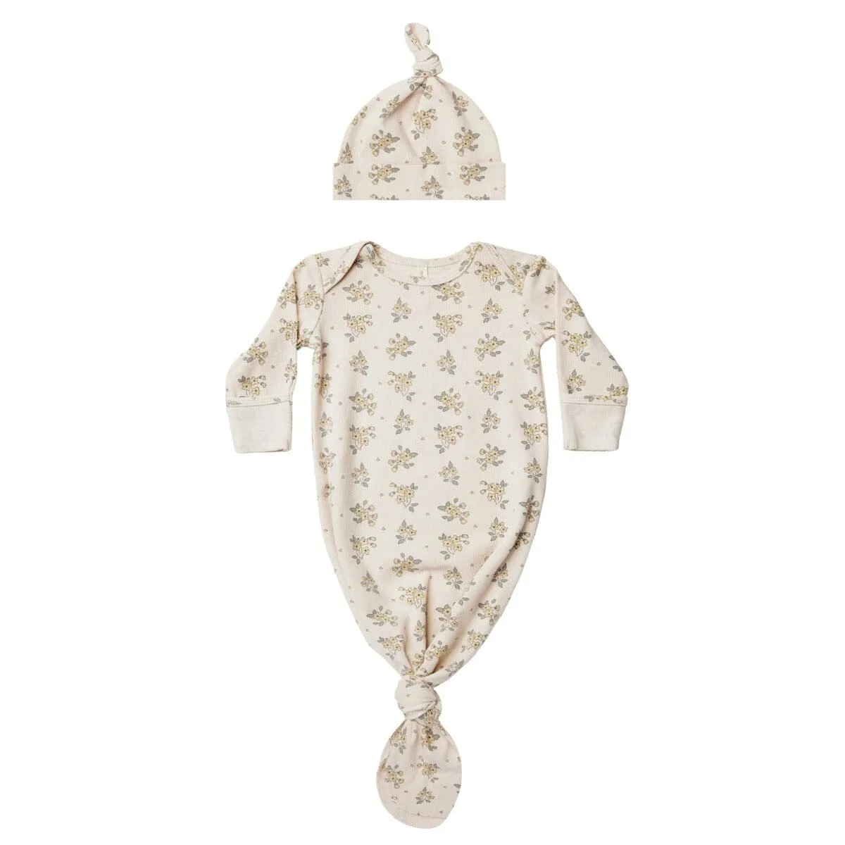 Knotted Baby Gown & Hat Set - Daisy Fields