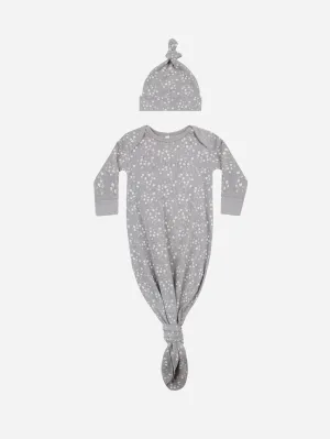 Knotted Baby Gown   Hat Set || Fleur**