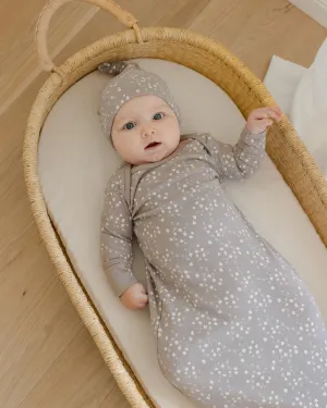 Knotted Baby Gown   Hat Set || Fleur