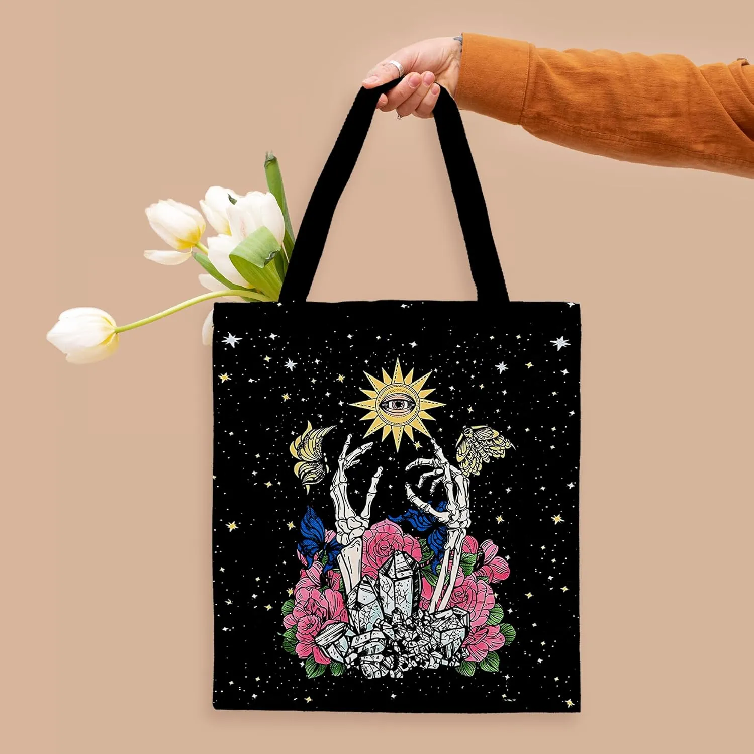 Kunlisa Dead Moth Tote - Goth Bag for Women