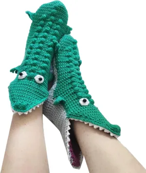 Kuriozud Animals Socks for Women Adult Girls,Funny Alligator Crocodile Shark Chicken Socks Knitted Christmas Socks Gift