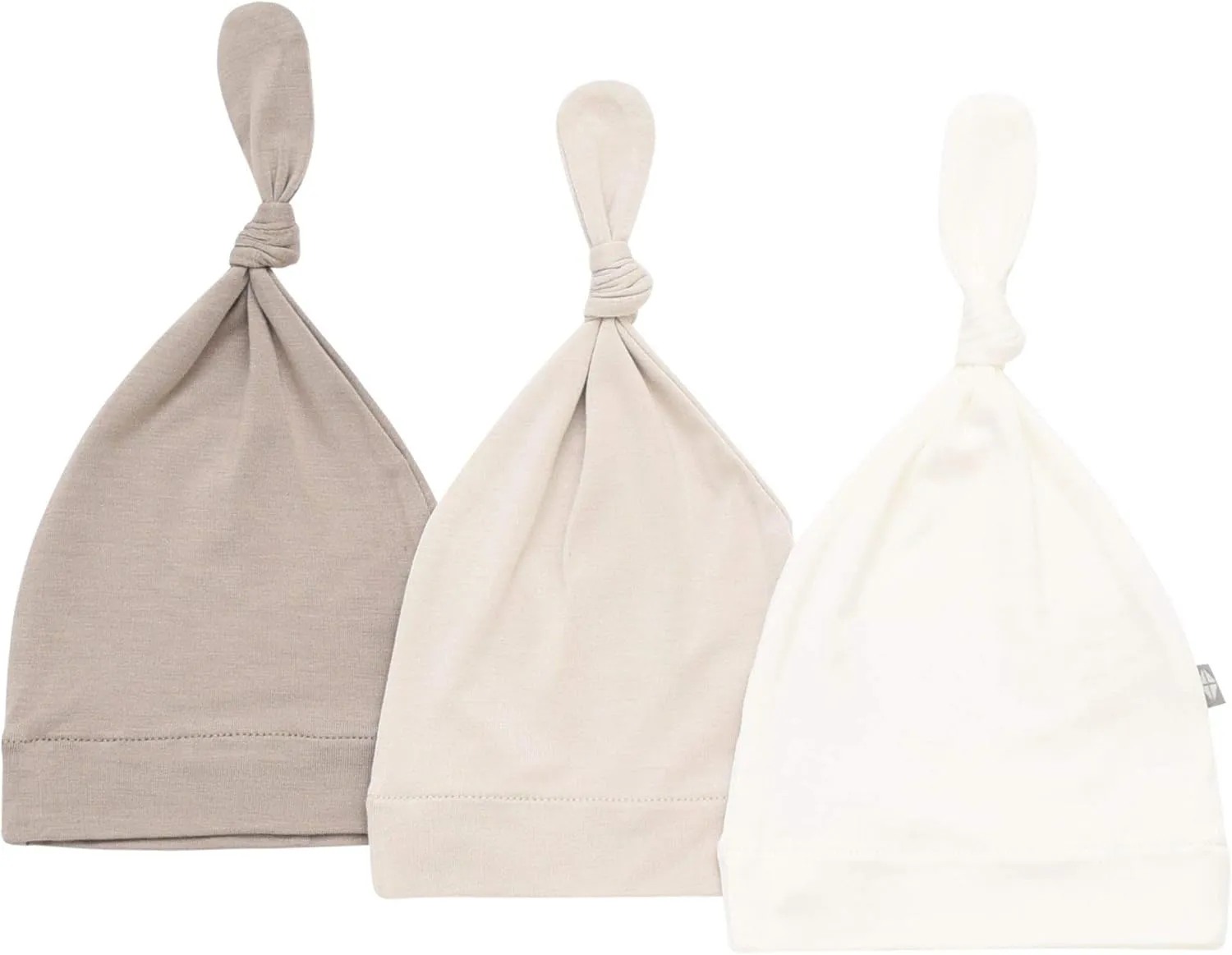 KYTE BABY Rayon Made from Bamboo Baby Beanie Hats - Super Soft Knotted Caps Available in Pattern and Solid Colors - 3 Pack