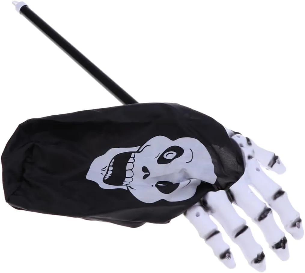 LABRIMP Trick or Treat Bag Ghost Hand Print Reusable Halloween Candy Bag for Children