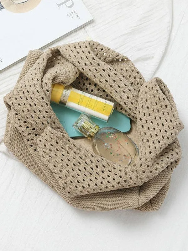 Ladies Knit One Shoulder Tote Bag