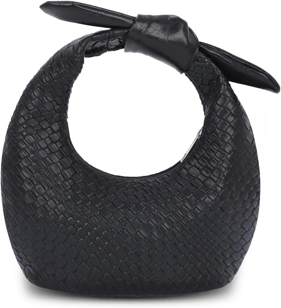Lanpet Woven Handbag for Women,Knotted Clutch Purse Soft Vegan Leather Hobo bag,Dumpling Evening Bag for Formal Party Wedding