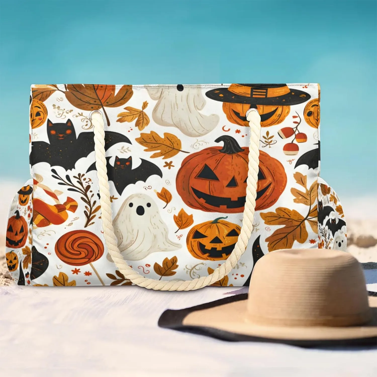 Large Beach Tote Bags for Women, Waterproof Beach Bag with Zipper, Swim Pool Tote Bags