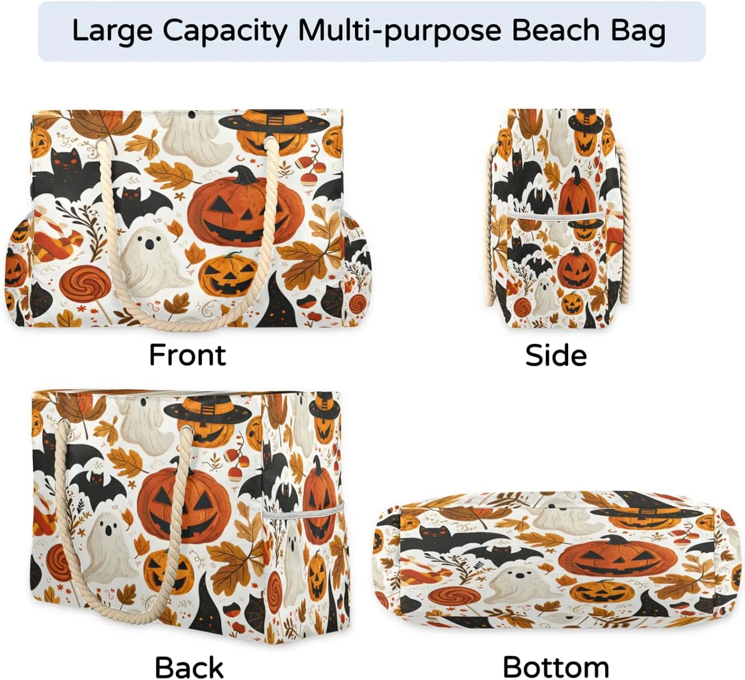 Large Beach Tote Bags for Women, Waterproof Beach Bag with Zipper, Swim Pool Tote Bags
